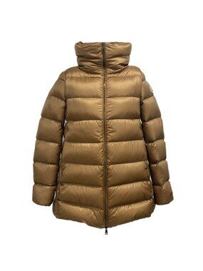 Moncler Down Coat XS Ange Brown Long Sleeve Winter Cotton 0